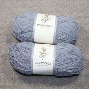 Set of 2 Skeins Yarn Bee Comfy Cozy Grey Yarn 508 yd each